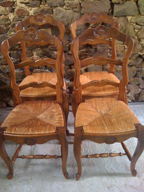 4 provencal style chairs